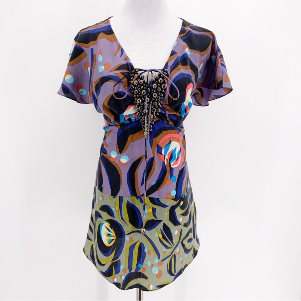 Tracy Reese New York Beaded Silk Tunic